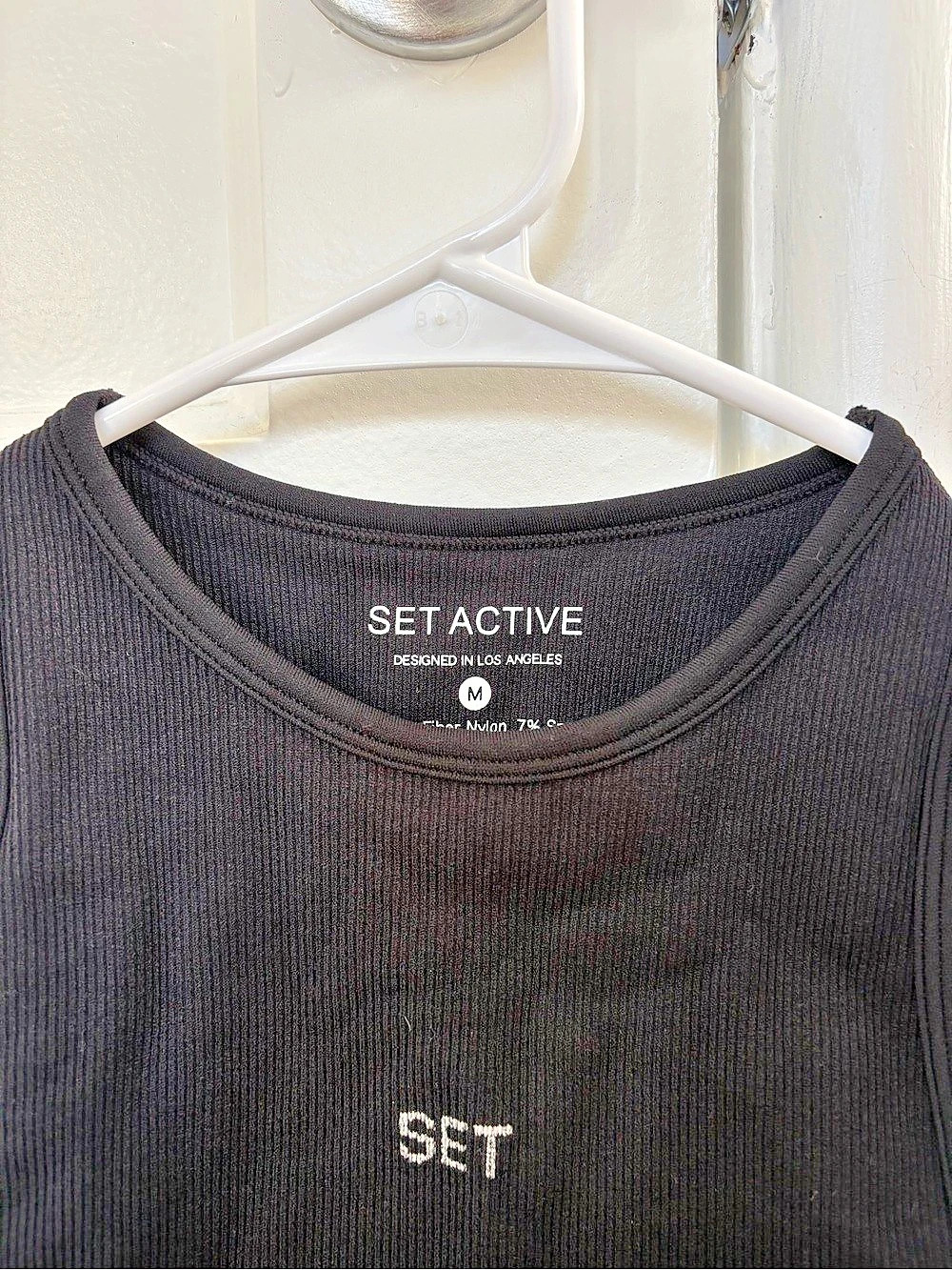 Set Active Ribbed Crop Tank - Picture 3 of 3